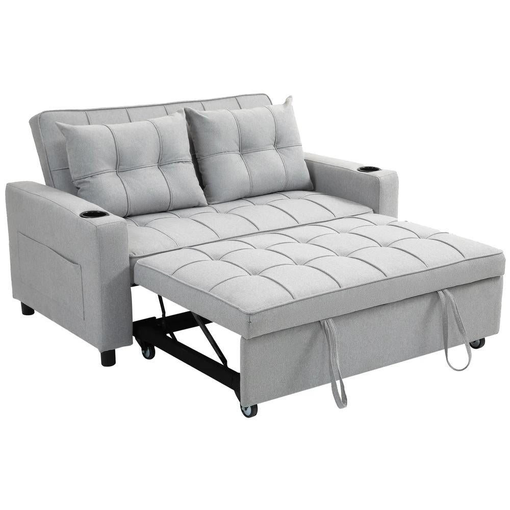 HOMCOM Two-Seater Pull-Out Sofa Bed Additional View 46