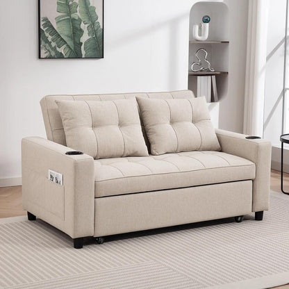 HOMCOM Two-Seater Pull-Out Sofa Bed Additional View 10