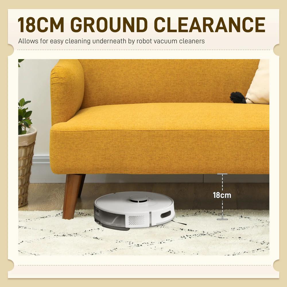 HOMCOM Velvet Feel Fabric 2 Seater Sofa, Small Sofa Loveseat with 21cm Thick Padding and Wood Legs Additional View 17