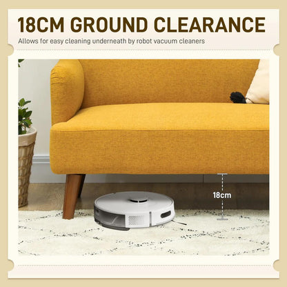 HOMCOM Velvet Feel Fabric 2 Seater Sofa, Small Sofa Loveseat with 21cm Thick Padding and Wood Legs Additional View 17