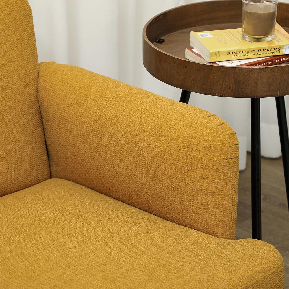 HOMCOM Velvet Feel Fabric 2 Seater Sofa, Small Sofa Loveseat with 21cm Thick Padding and Wood Legs Additional View 18