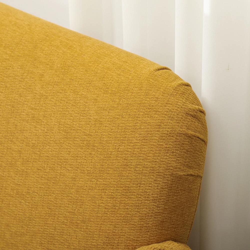 HOMCOM Velvet Feel Fabric 2 Seater Sofa, Small Sofa Loveseat with 21cm Thick Padding and Wood Legs Additional View 19