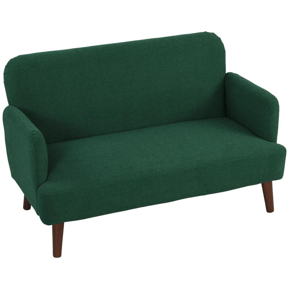 HOMCOM Velvet Feel Fabric 2 Seater Sofa, Small Sofa Loveseat with 21cm Thick Padding and Wood Legs Additional View 35