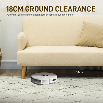 HOMCOM Velvet Feel Fabric 2 Seater Sofa, Small Sofa Loveseat with 21cm Thick Padding and Wood Legs Additional View 6