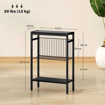 HOMCOM Three Shelf Industrial Side Table Additional View 14