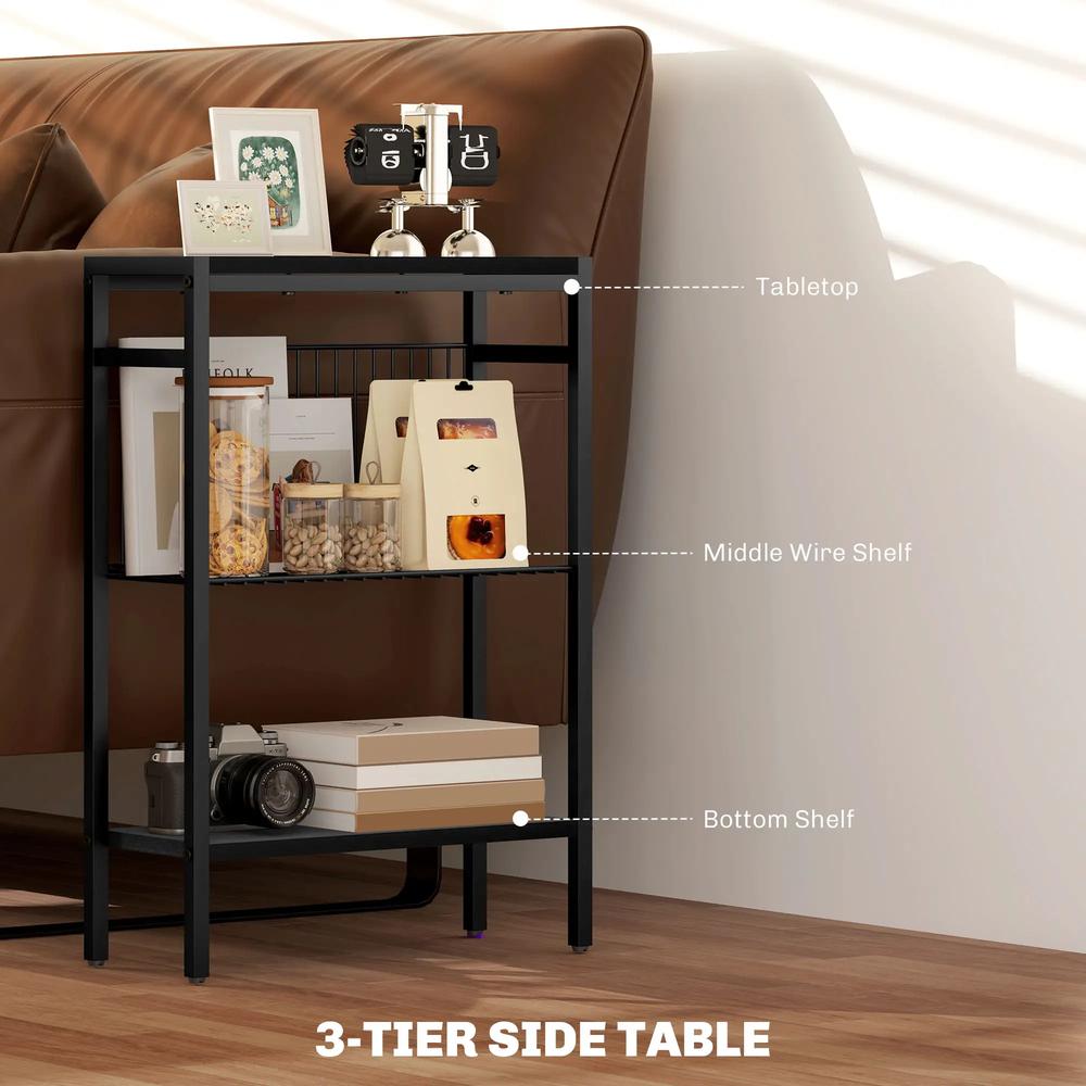 HOMCOM Three Shelf Industrial Side Table Additional View 15