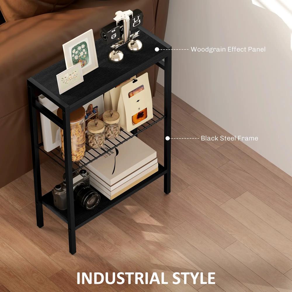 HOMCOM Three Shelf Industrial Side Table Additional View 16