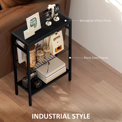 HOMCOM Three Shelf Industrial Side Table Additional View 16