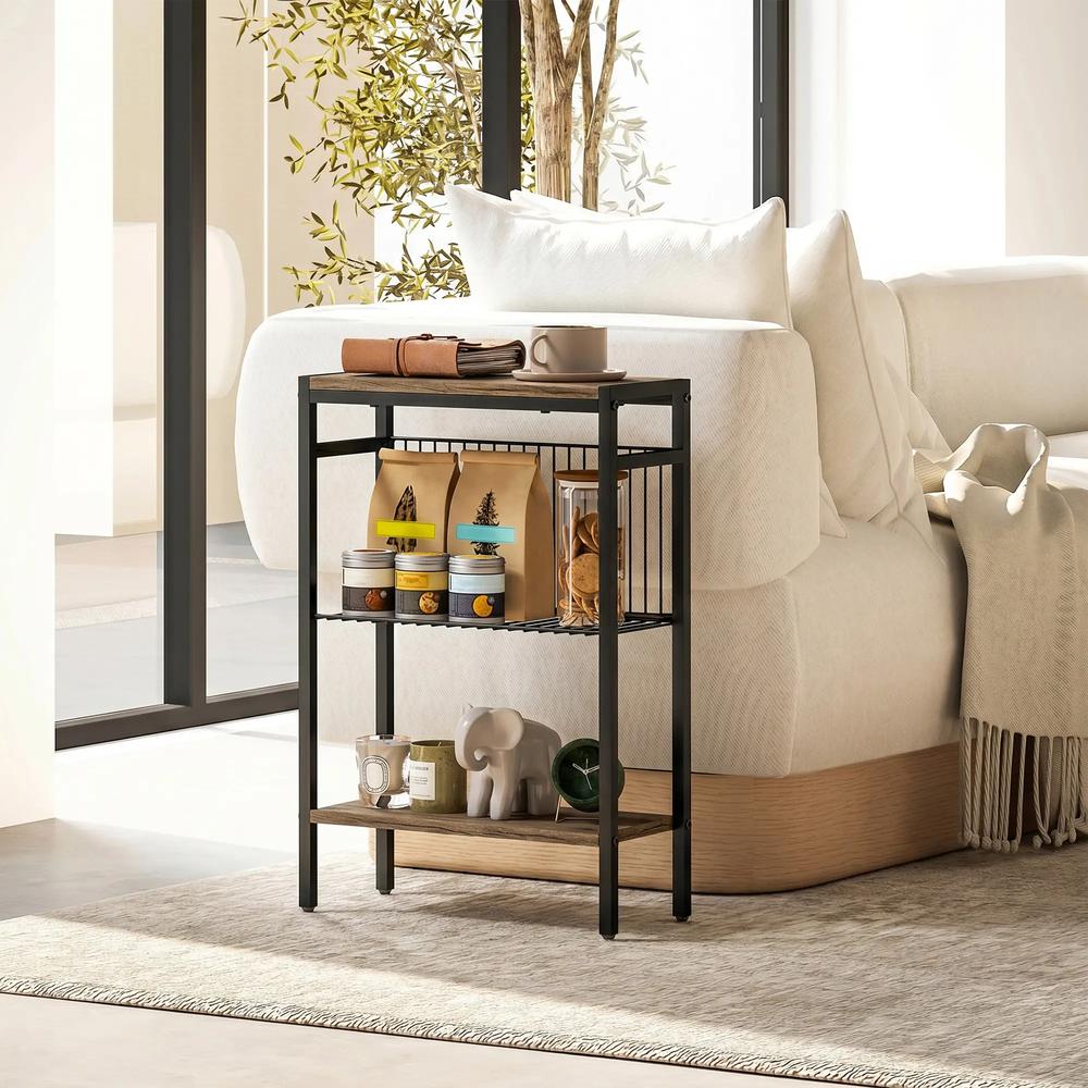 HOMCOM Three Shelf Industrial Side Table Additional View 2