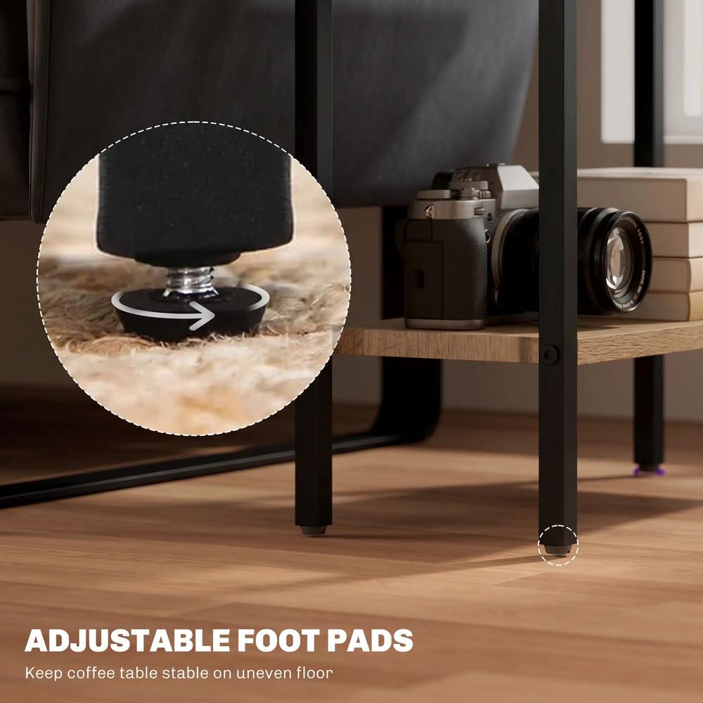 HOMCOM Three Shelf Industrial Side Table Additional View 6