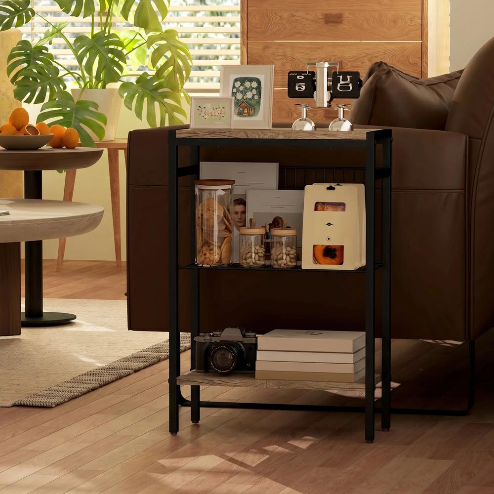 HOMCOM Three Shelf Industrial Side Table Additional View 7