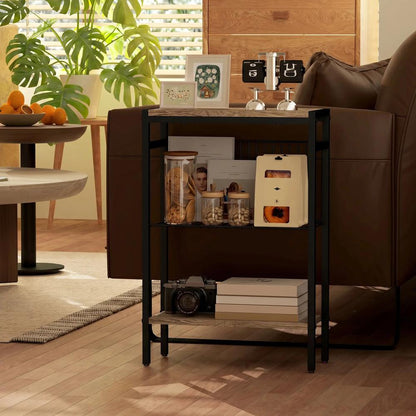 HOMCOM Three Shelf Industrial Side Table Additional View 7