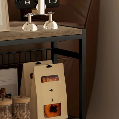 HOMCOM Three Shelf Industrial Side Table Additional View 8