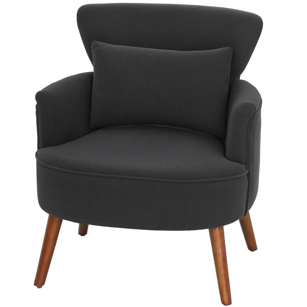 HOMCOM Corduroy Retro Accent Chair Additional View 11