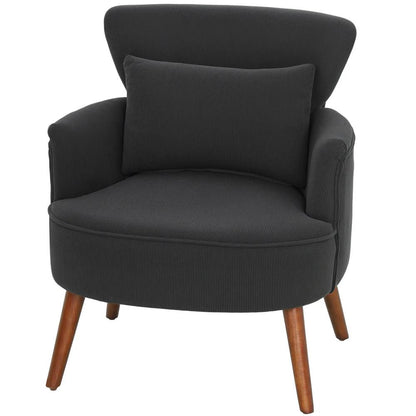 HOMCOM Corduroy Retro Accent Chair Additional View 11