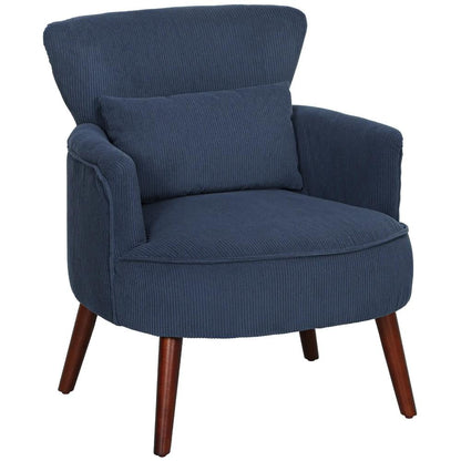 HOMCOM Corduroy Retro Accent Chair Additional View 12