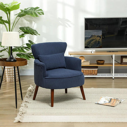HOMCOM Corduroy Retro Accent Chair Additional View 13