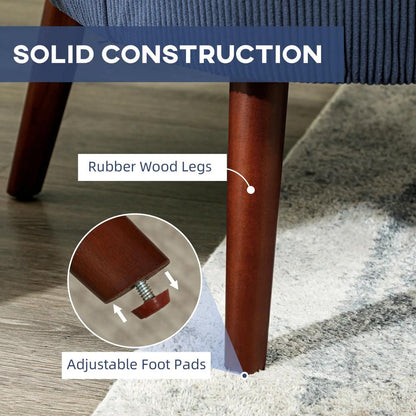 HOMCOM Corduroy Retro Accent Chair Additional View 18