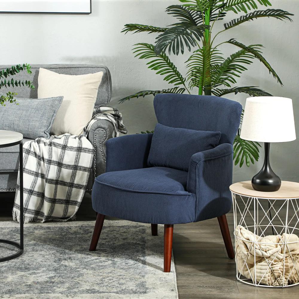 HOMCOM Corduroy Retro Accent Chair Additional View 21