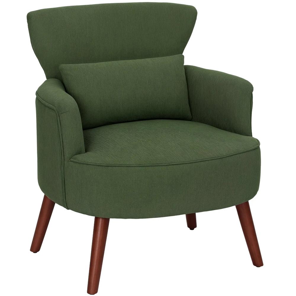 HOMCOM Corduroy Retro Accent Chair Additional View 23