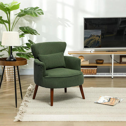 HOMCOM Corduroy Retro Accent Chair Additional View 24