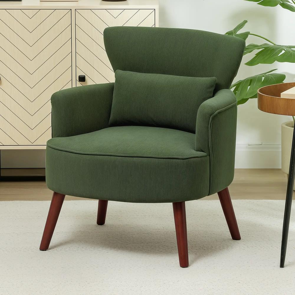 HOMCOM Corduroy Retro Accent Chair Additional View 32