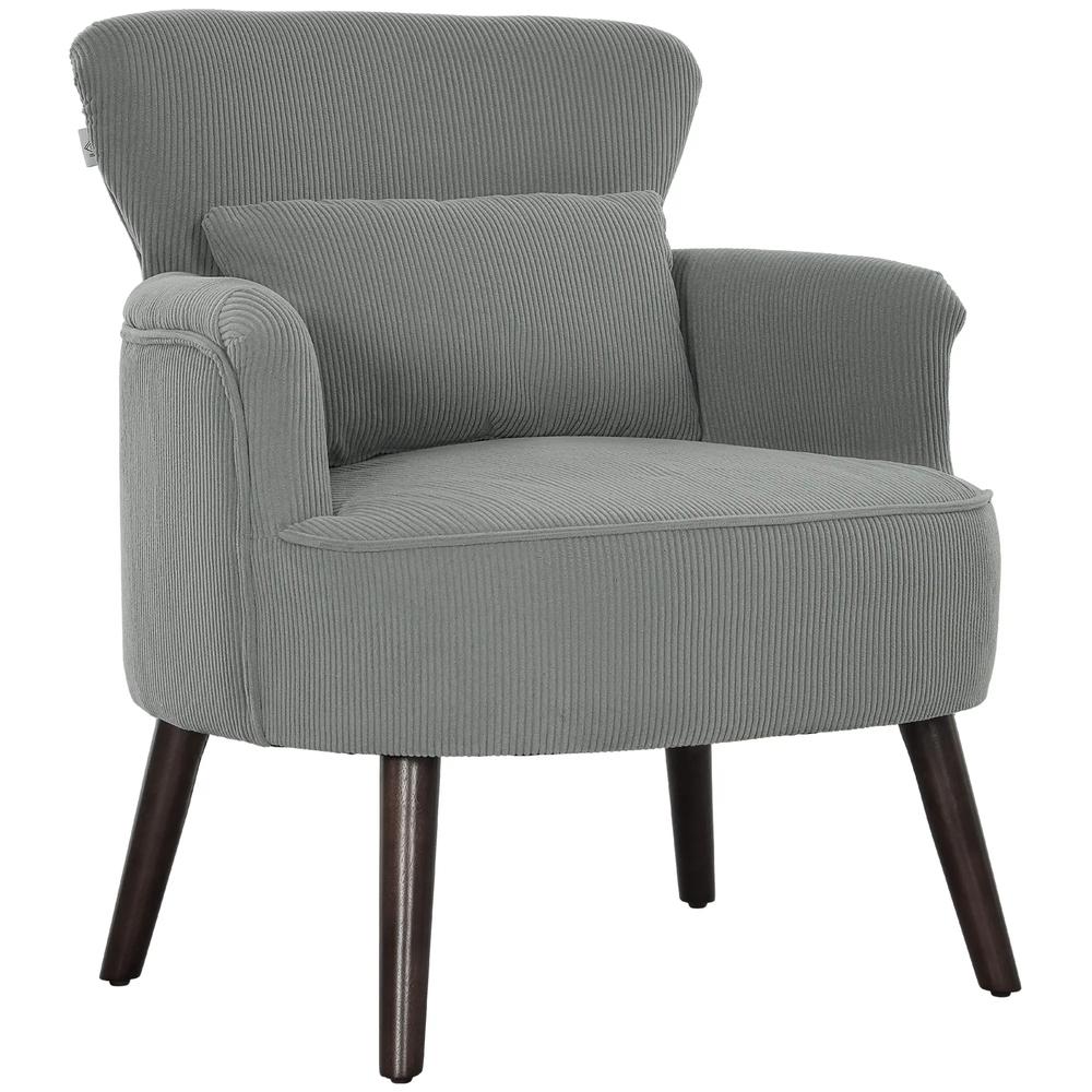 HOMCOM Corduroy Retro Accent Chair Additional View 34