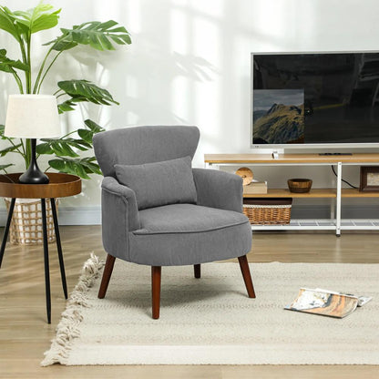 HOMCOM Corduroy Retro Accent Chair Additional View 35