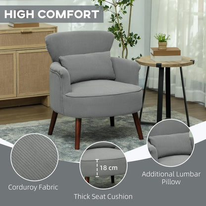 HOMCOM Corduroy Retro Accent Chair Additional View 38