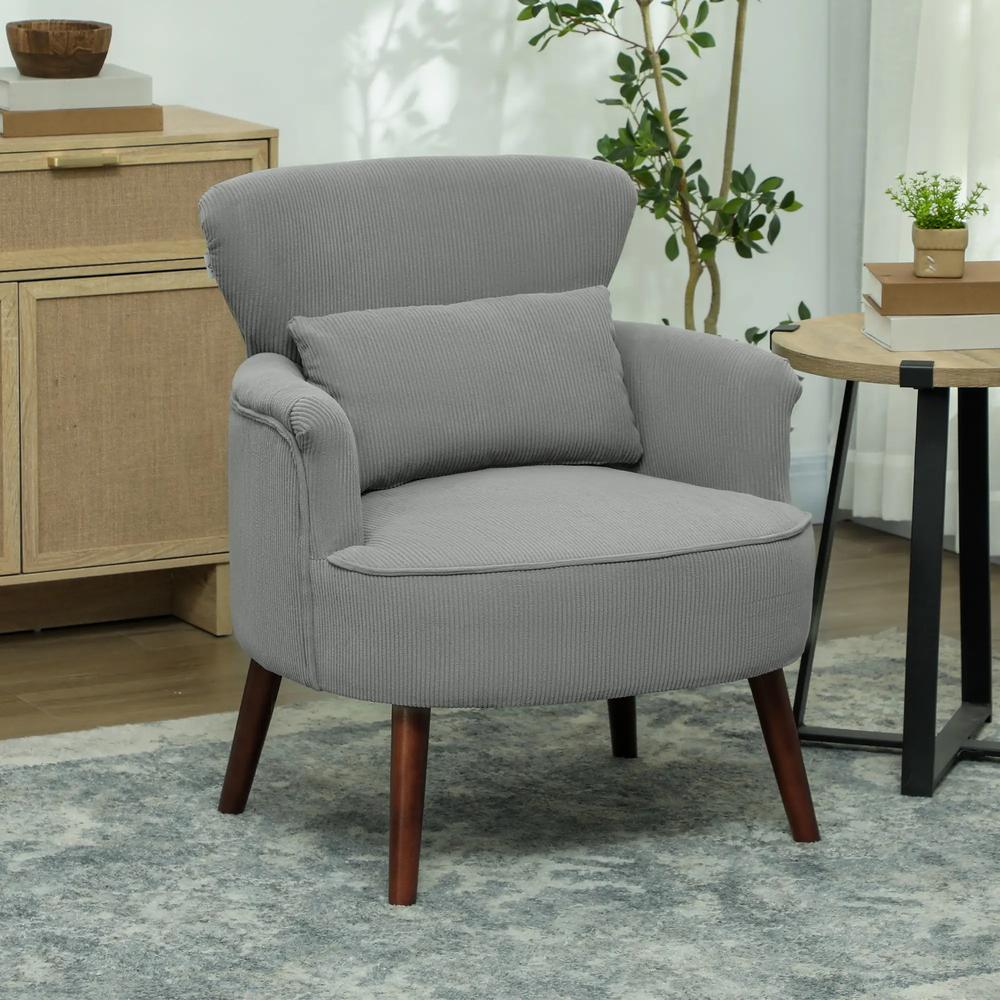 HOMCOM Corduroy Retro Accent Chair Additional View 43