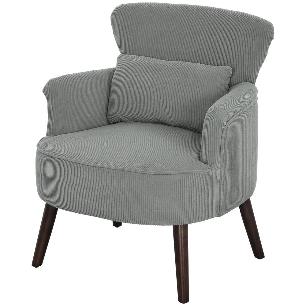 HOMCOM Corduroy Retro Accent Chair Additional View 44