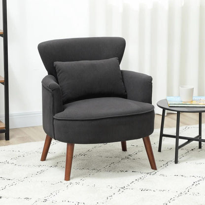 HOMCOM Corduroy Retro Accent Chair Additional View 10