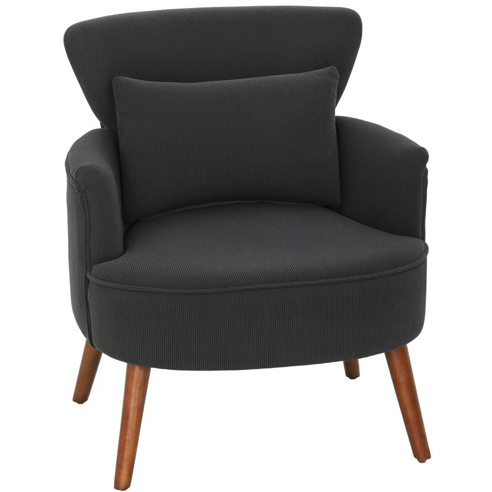 HOMCOM Corduroy Retro Accent Chair
