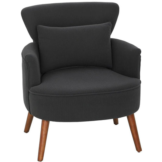 HOMCOM Corduroy Retro Accent Chair