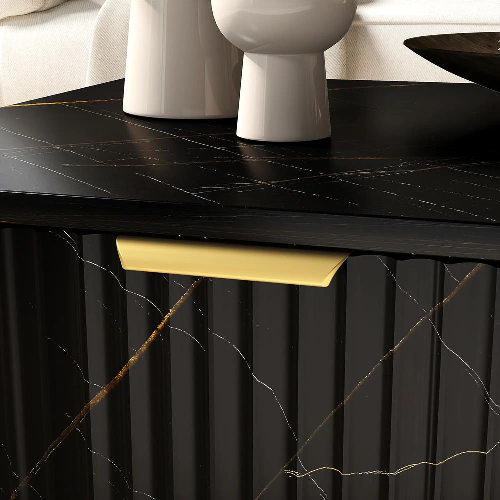 HOMCOM Elegant Marble Effect Storage Coffee Table Additional View 7
