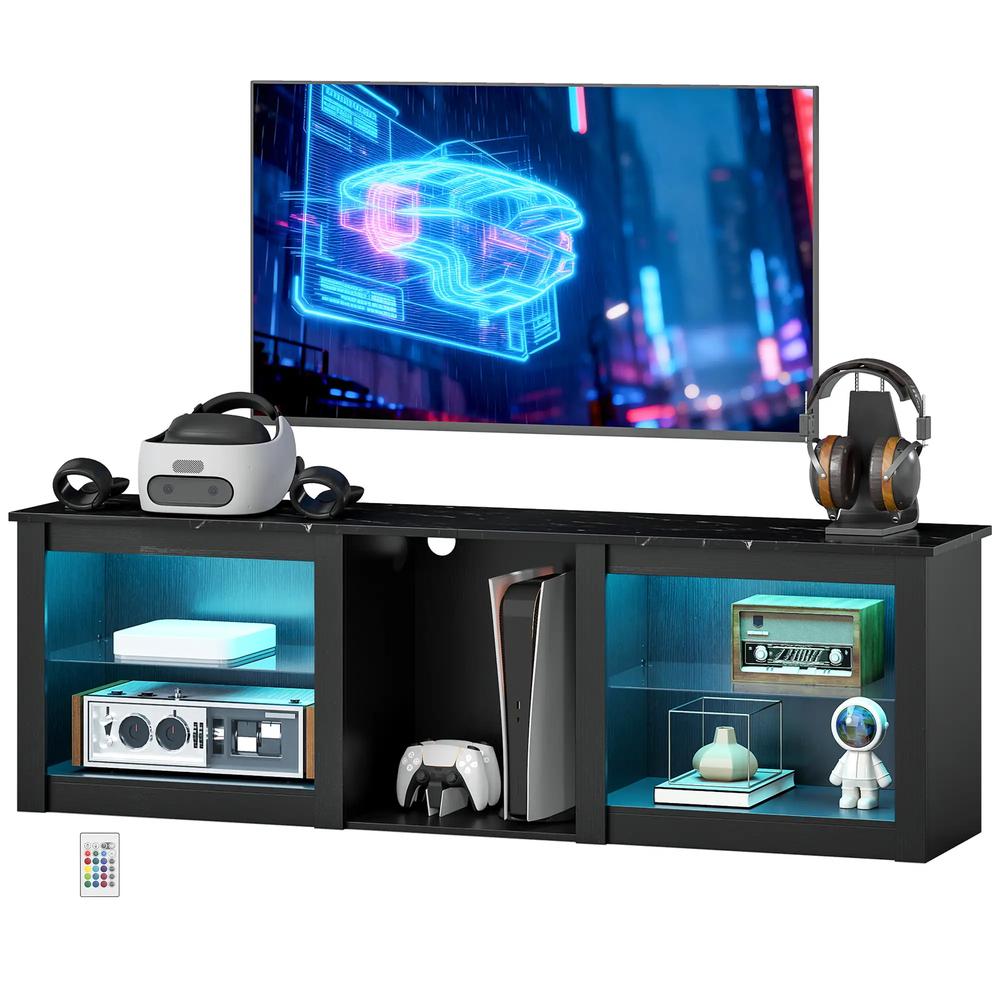 HOMCOM 70" TV Stand, with LED Lights and Storage Additional View 11