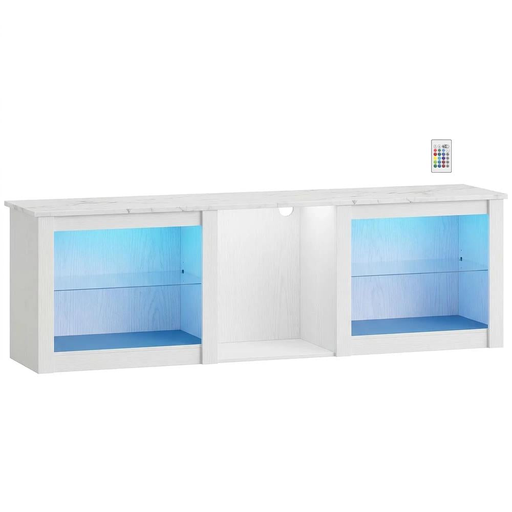 HOMCOM 70" TV Stand, with LED Lights and Storage Additional View 12