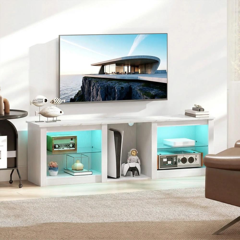 HOMCOM 70" TV Stand, with LED Lights and Storage Additional View 13