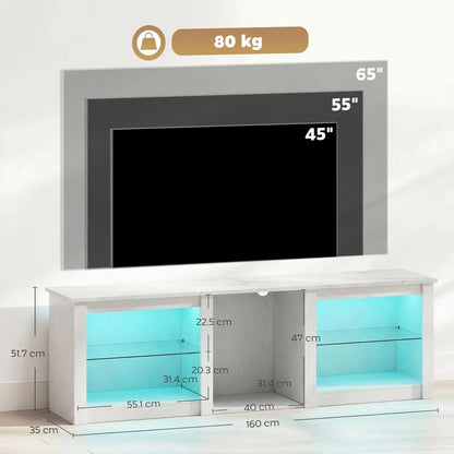 HOMCOM 70" TV Stand, with LED Lights and Storage Additional View 14