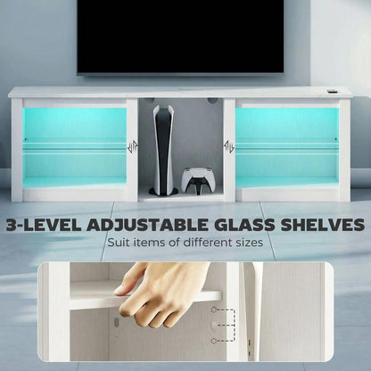 HOMCOM 70" TV Stand, with LED Lights and Storage Additional View 17