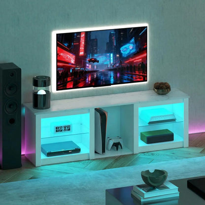HOMCOM 70" TV Stand, with LED Lights and Storage Additional View 21