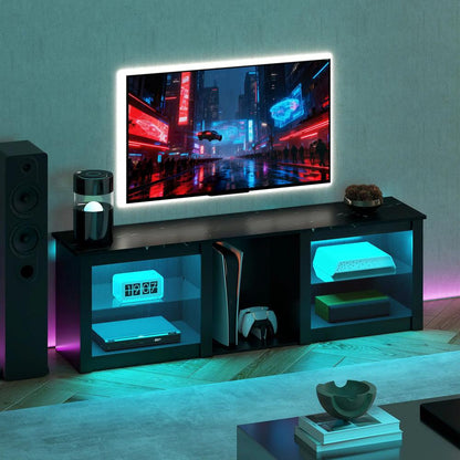 HOMCOM 70" TV Stand, with LED Lights and Storage Additional View 10