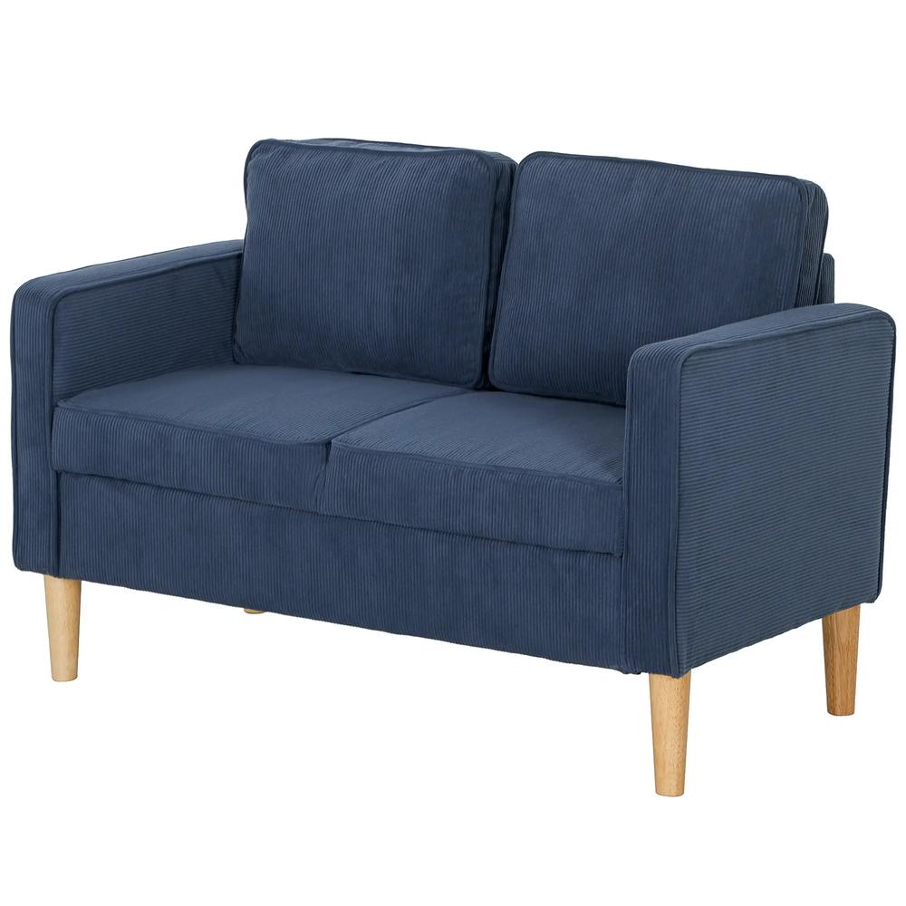 HOMCOM Small Two-Seater Corduroy Sofa Additional View 11