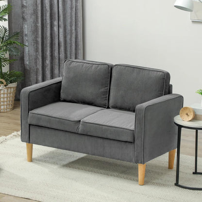 HOMCOM Small Two-Seater Corduroy Sofa Additional View 21