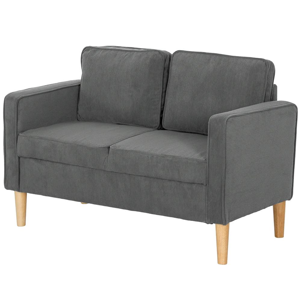 HOMCOM Small Two-Seater Corduroy Sofa Additional View 22