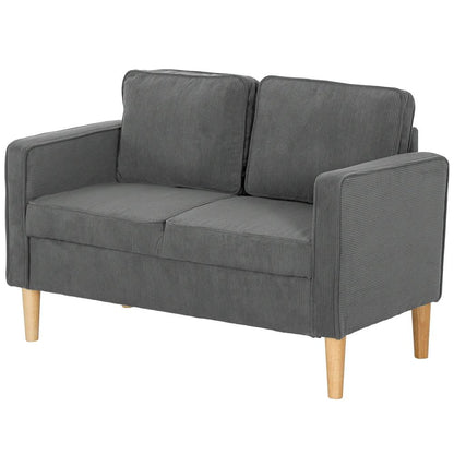 HOMCOM Small Two-Seater Corduroy Sofa Additional View 22