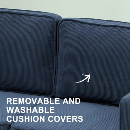 HOMCOM Small Two-Seater Corduroy Sofa Additional View 6