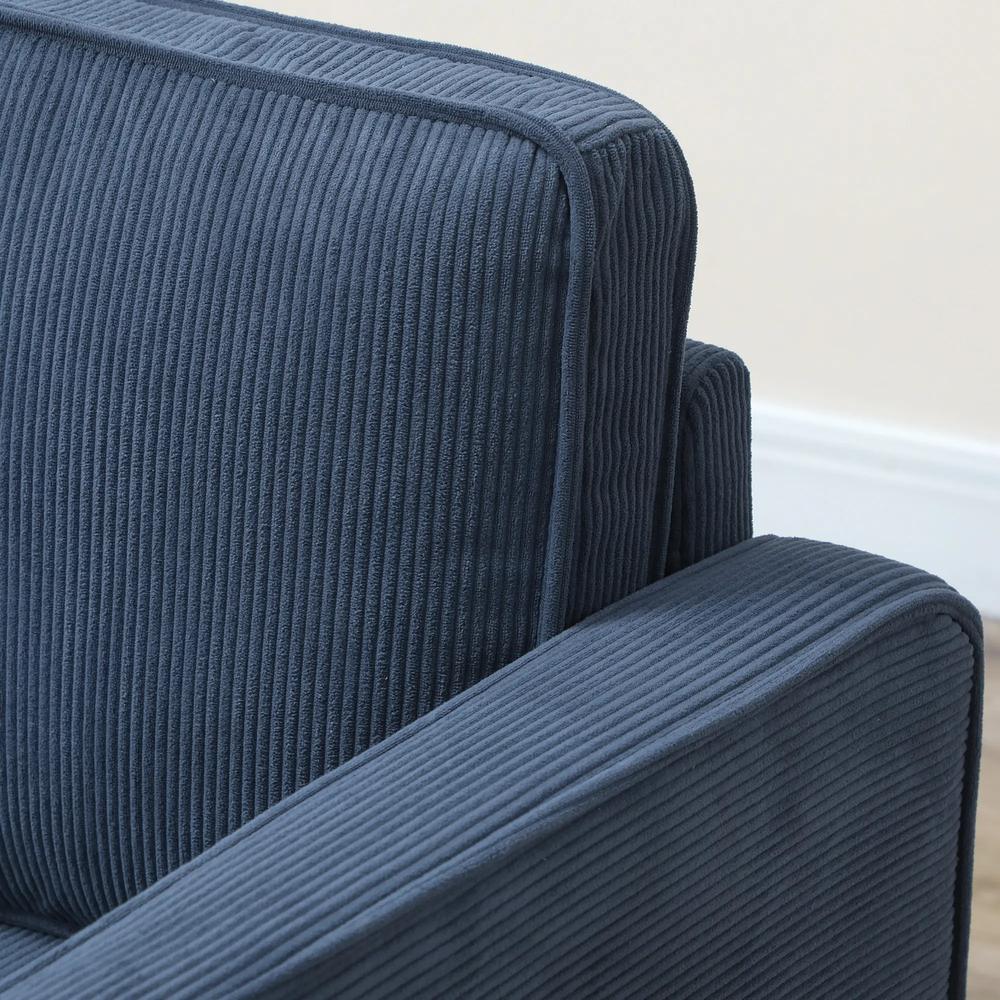 HOMCOM Small Two-Seater Corduroy Sofa Additional View 8