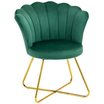 HOMCOM Velvet-Feel Lotus Petal Accent Chair Additional View 12