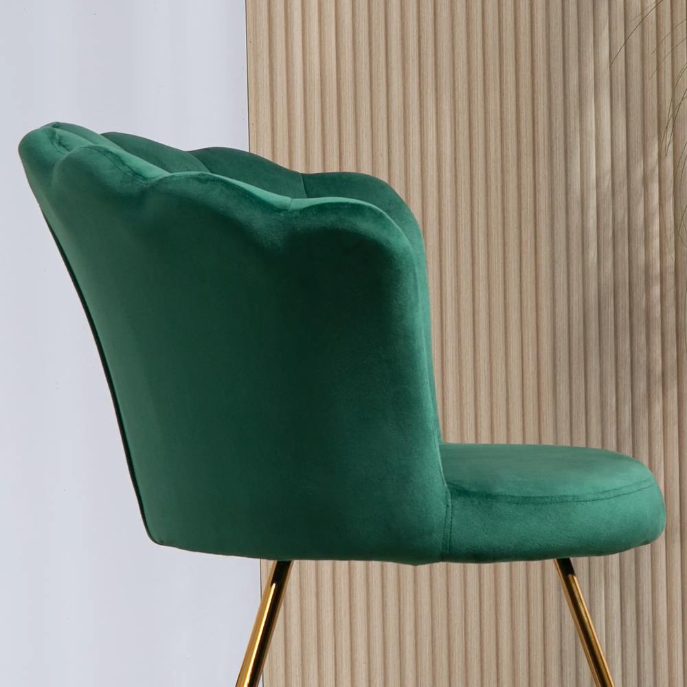 HOMCOM Velvet-Feel Lotus Petal Accent Chair Additional View 19